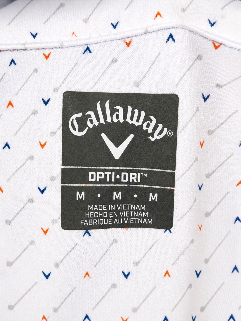 Callaway Opti-Dri Golf Polo Men's Medium White Performance Shirt - Picture 3 of 5